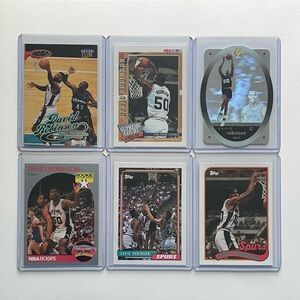 Lot of 6 David Robinson San Antonio Spurs Basketball Cards